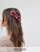 Her Curious Nature Blossom Hair Clip - Red