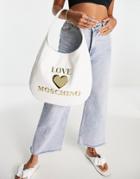 Love Moschino Heart Logo Shoulder Bag In White