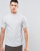 Asos Skinny Shirt In Gray Marl With Raglan Sleeves - Gray