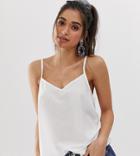 Brave Soul Petite Hettier Woven Cami Top - Cream