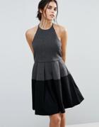 D.ra Aria Color Block Dress - Gray