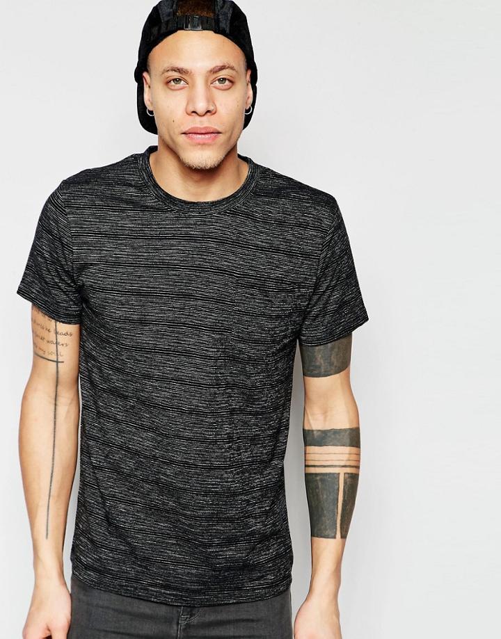 D-struct Slub Knit T-shirt - Black