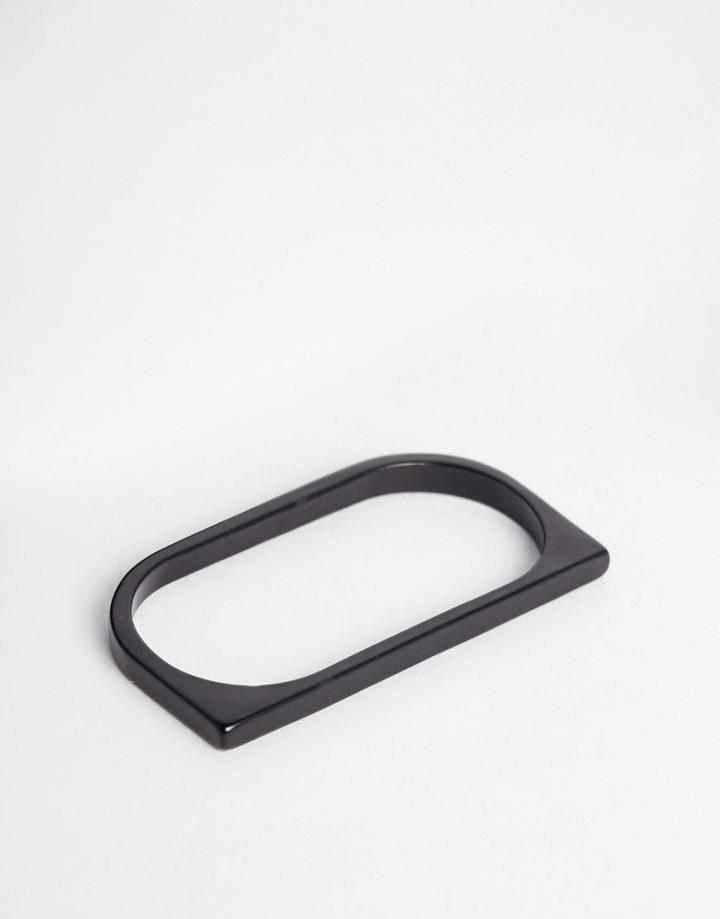 Asos Geometric Ring In Matte Black - Matte Black