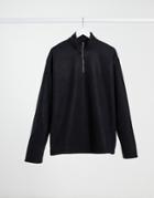 New Look Funnel Neck Fleece Sweatshirt In Black