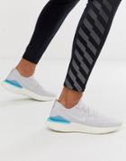 Nike Running Epic React Flyknit 2 Sneakers In Gray