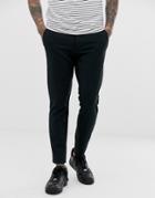 Only & Sons Slim Fit Pinstripe Smart Pants In Black - Black