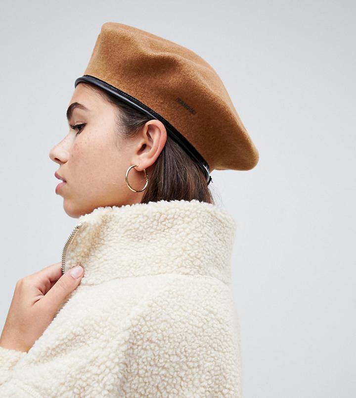 Kangol Monty Military Wool Beret - Brown