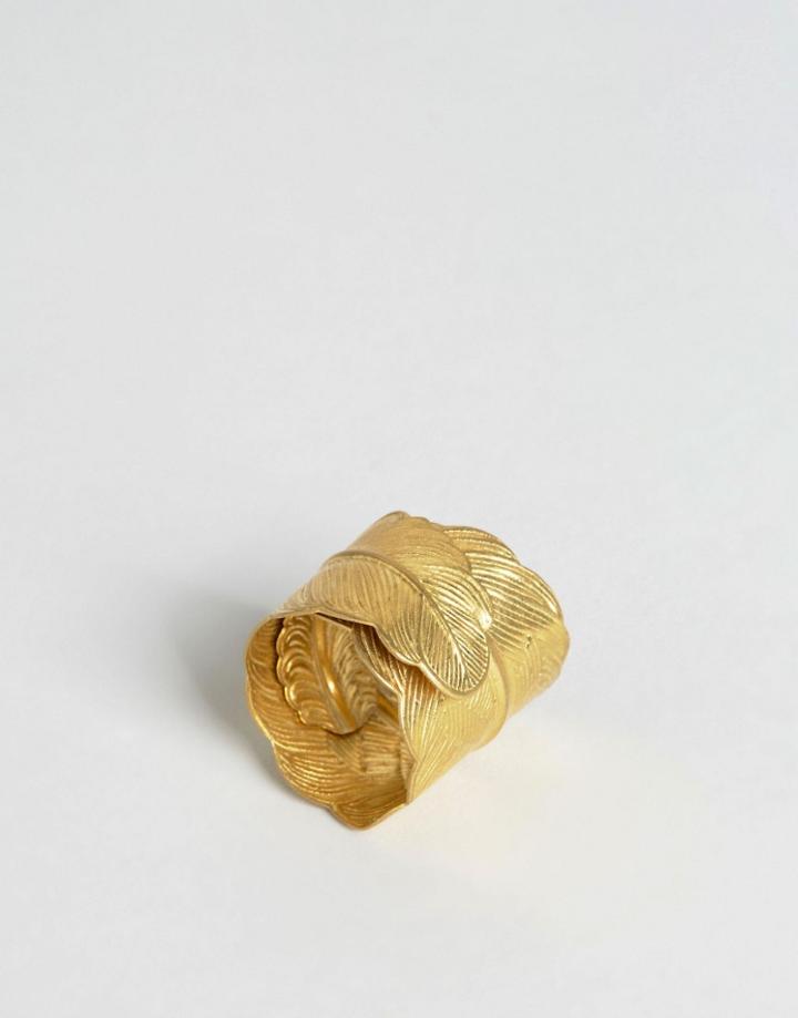 Sam Ubhi Wrap Around Leaf Ring - Gold