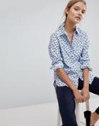 Max & Co Floral Cotton Shirt - Blue