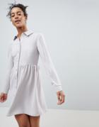 Asos Smock Shirt Mini Dress - Gray