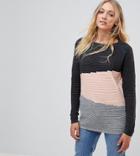 Vero Moda Tall Color Block Sweater - Gray