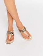 Oasis Multi Row Toepost Sandals - Neutral