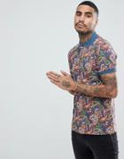 Pretty Green Ranson Paisley Polo Shirt - Multi