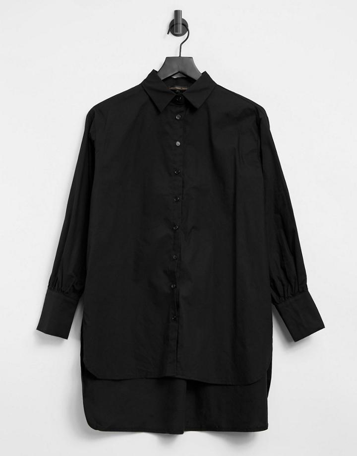 Love & Other Things Oversized Shirt In Black