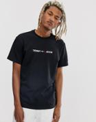 Tommy Jeans T-shirt In Black With Small Chest Logo