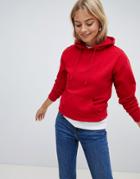Brave Soul Clarence Hoody With Pouch Pocket - Red