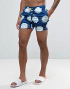 Oiler & Boiler Tuckernuck Mid-length Swim Shorts In Sea Shell Navy - Navy