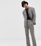 Collusion Suit Pants In Brown Check - Brown