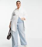 Simply Be Longline Shirt In White