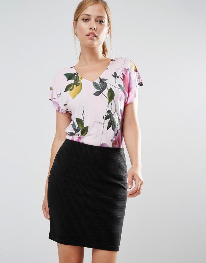 Ted Baker Synthia T-shirt In Citrus Bloom Print - Multi