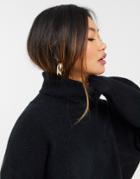 Weekday Aggie Turtleneck Sweater In Black