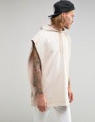 Asos Super Oversized T-shirt In Heavyweight With Hood - Smokey Gray