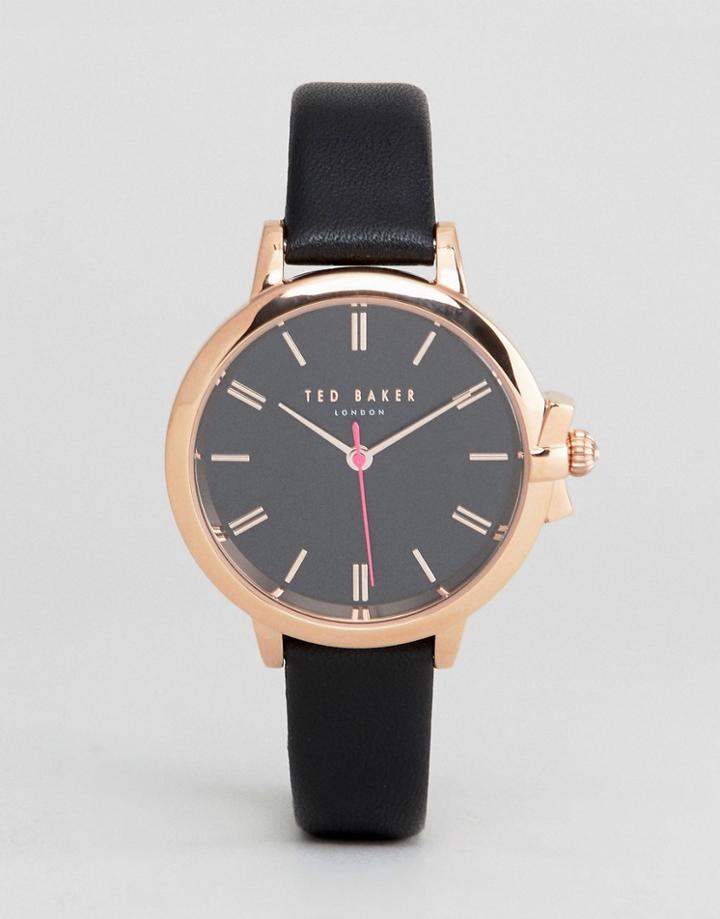 Ted Baker Te50267007 Ruth Leather Watch In Black 36mm - Black