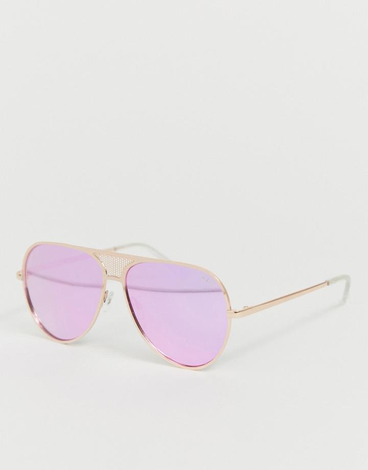 Quay Australia Interlude Sunglasses In Gold - Gold