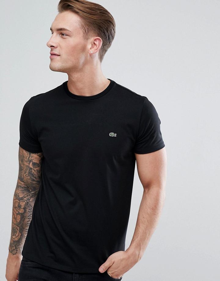 Lacoste Logo T-shirt In Black