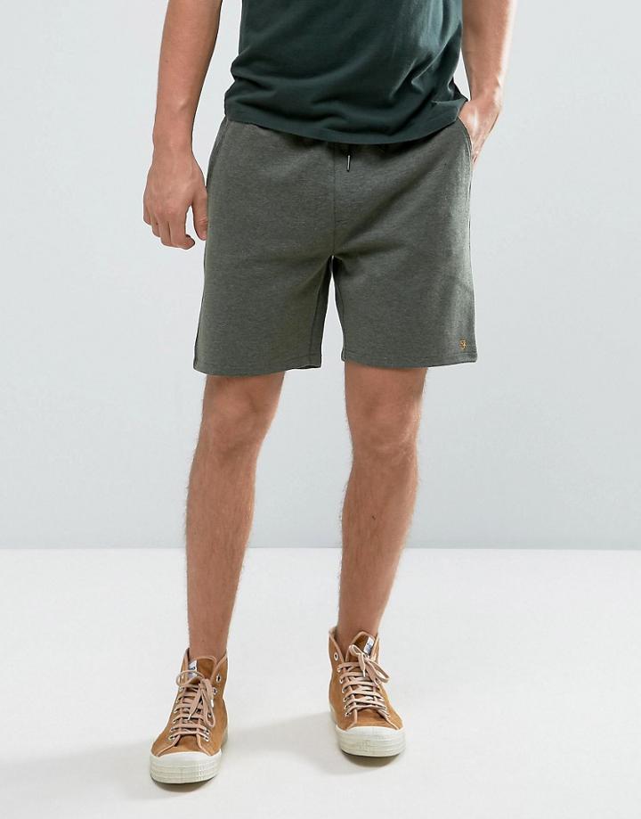 Farah Tarrant Sweat Shorts Drawstring In Green Marl - Green