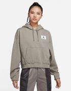 Nike Jordan Essentials Fleece Hoodie In Dusty Khaki-green