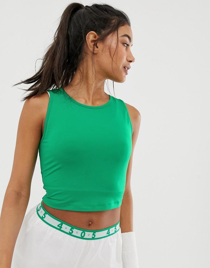 Asos 4505 Slightly Cropped Tank Top With 4505 Print - Green