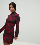Parisian Petite High Neck Floral Shift Dress - Multi