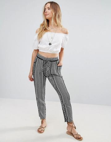 Lunik Printed Pants - Black