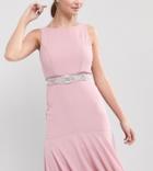 Tfnc Wedding Slim Sash Belt With Delicate Embellishment - Pink