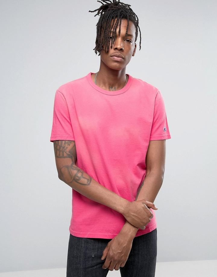 Champion T-shirt With Sleeve Logo - Pink