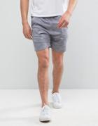 Solid Jersey Shorts In Digital Camo Print - Gray