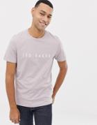 Ted Baker T-shirt With Rubber Logo In Pink - Pink