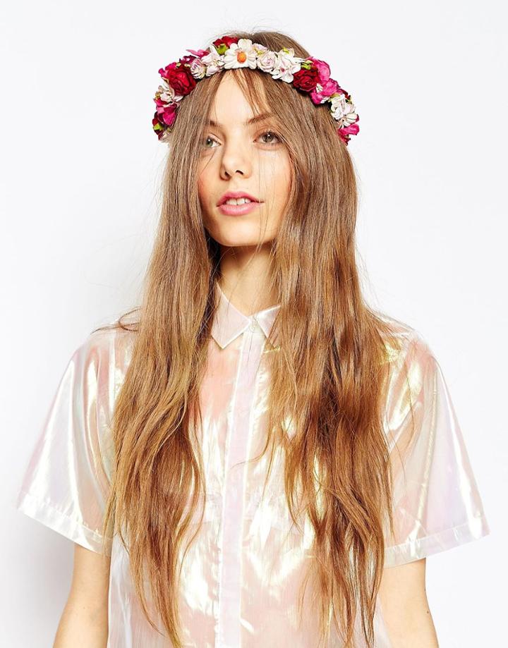 Asos Wedding Vintage Flower Hair Garland - Multi