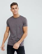 Asos Design Crew Neck T-shirt In Brown - Brown