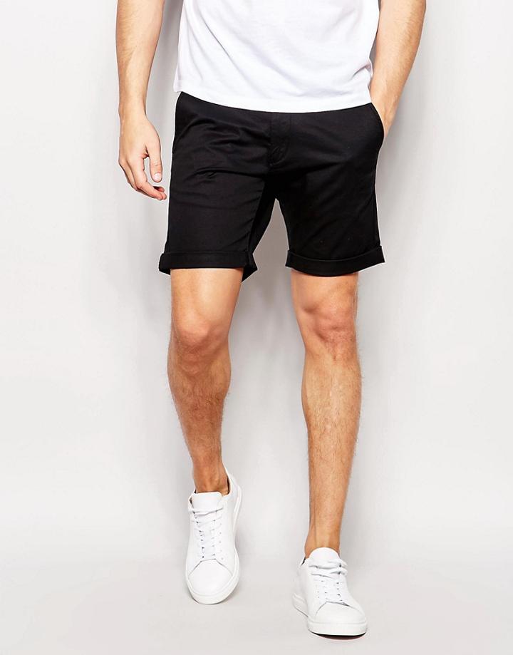 Selected Homme Chino Shorts - Black
