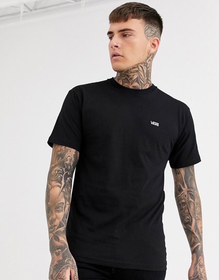 Vans T-shirt With Small Logo In Black