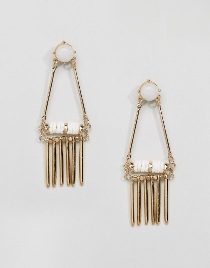 Ashiana Earrings With Stone Detail - Gold