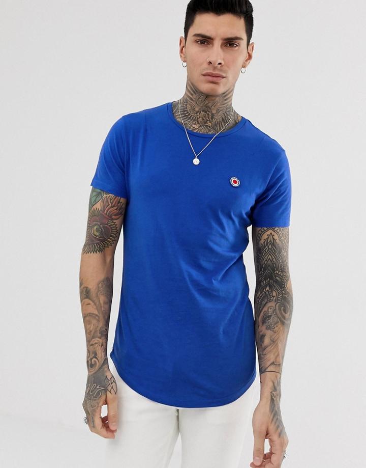 Religion T-shirt With Embroidery Badge In Blue - Blue