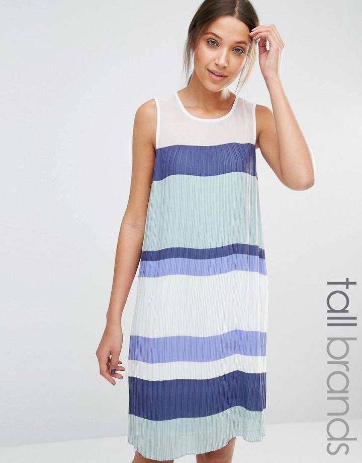 Y.a.s Tall Colourblock Pleated Dress - Multi