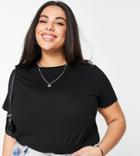 Asos Design Curve Ultimate T-shirt With Crew Neck In Organic Cotton Blend In Black