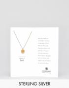 Dogeared Gold Plated Token Of Faith Angel Wings Reminder Necklace - Gold
