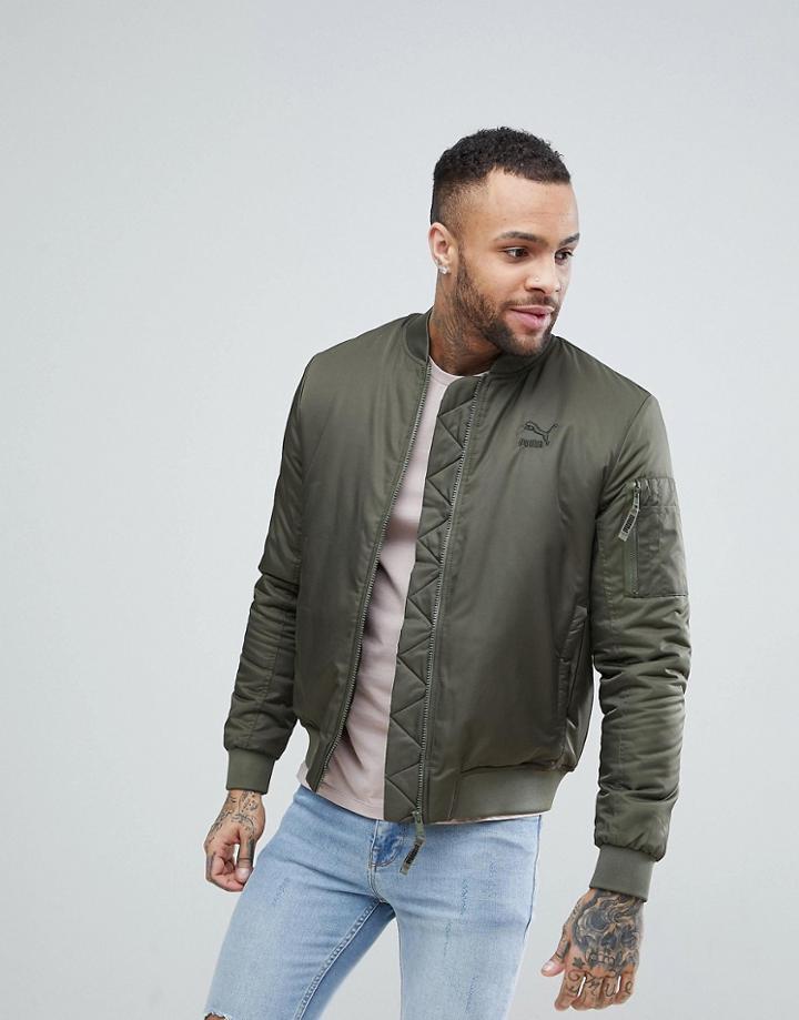 Puma Vintage Padded Bomber - Green