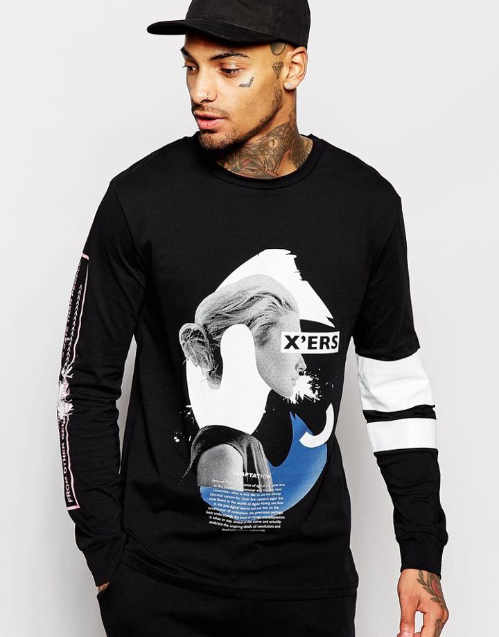 Systvm Bracket Long Sleeve Top - Black