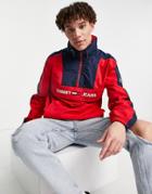 Tommy Jeans Tjm Colorblock Popover Jacket-red